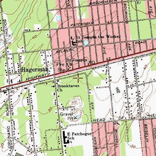 Topographic Map of Hagerman Fire District, NY