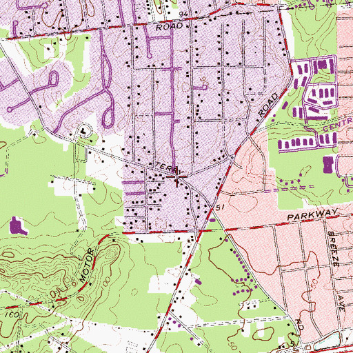 Topographic Map of Hauppauge Fire Station, NY