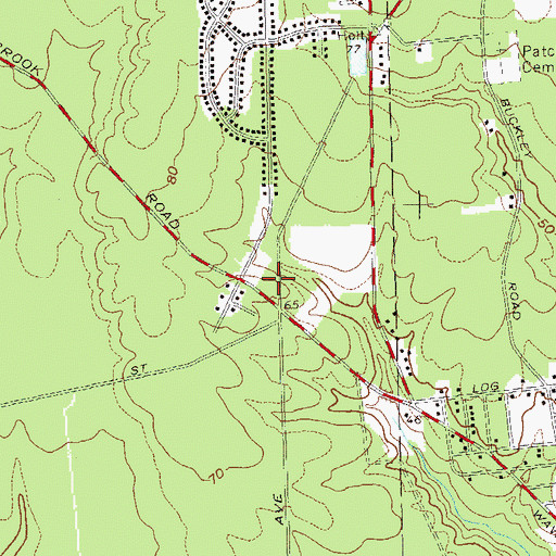 Topographic Map of Holbrook Fire Station, NY