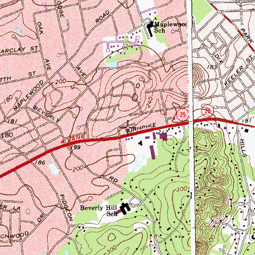 Topographic Map of Huntington Manor Fire Station, NY