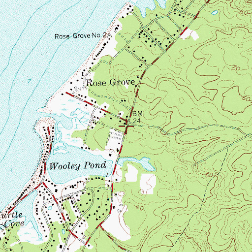 Topographic Map of North Sea Fire Department Sub Station, NY