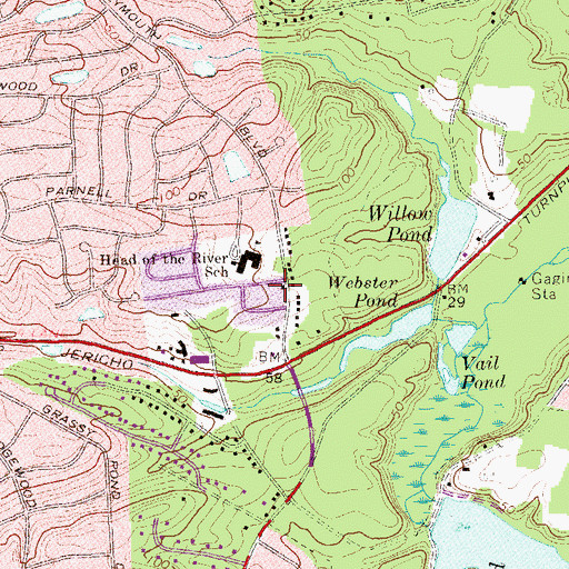 Topographic Map of Smithtown Fire Department Station 1, NY