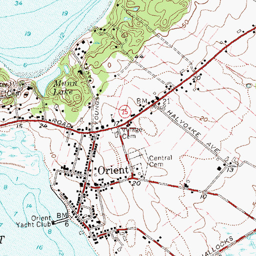 Topographic Map of Orient Fire Station, NY