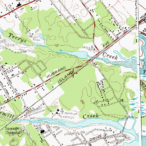 Topographic Map of Riverhead Fire Department Station 2, NY