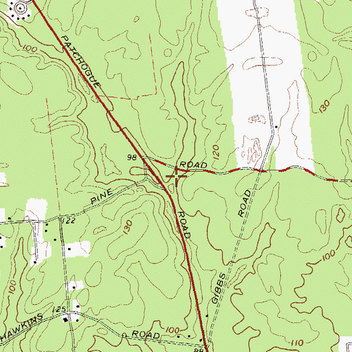 Topographic Map of Coram Fire Station, NY
