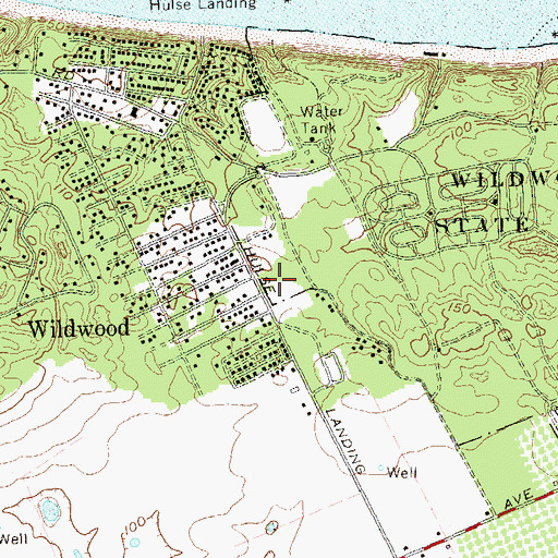 Topographic Map of Wading River Fire Department Station 2, NY