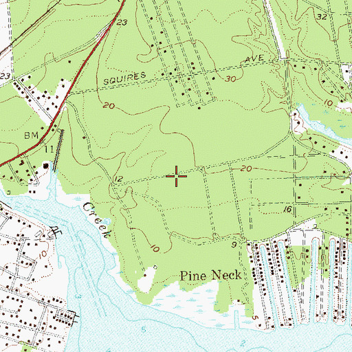 Topographic Map of East Quogue Fire Station, NY