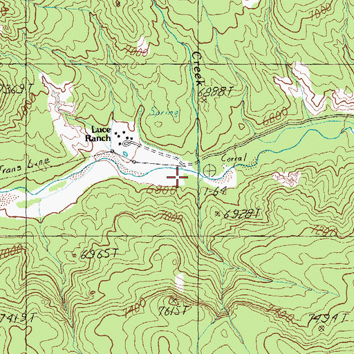 Topographic Map of Cat Creek, AZ