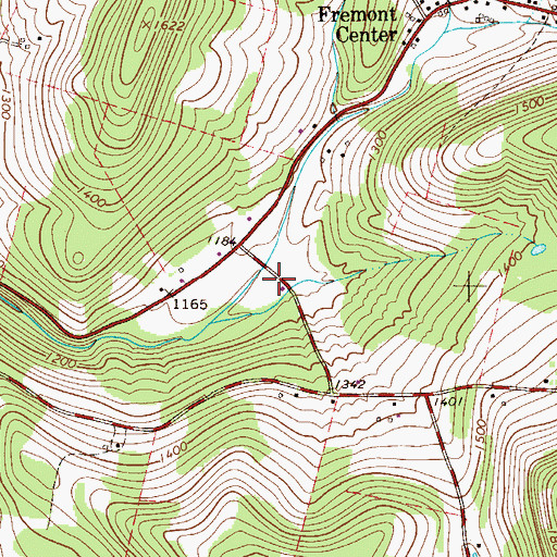 Topographic Map of Hankins - Fremont Fire Department, NY