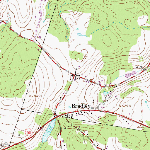 Topographic Map of Neversink Volunteer Fire Department Station 2, NY