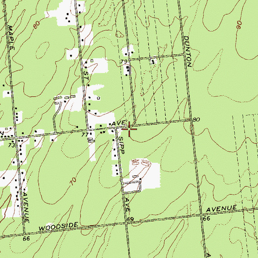 Topographic Map of Medford Fire District Station 2, NY