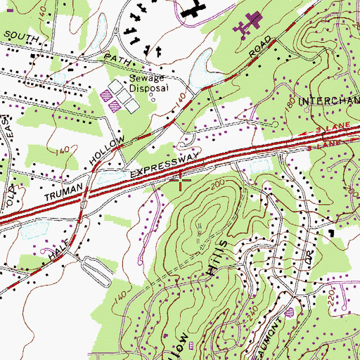 Topographic Map of Melville Fire Station, NY