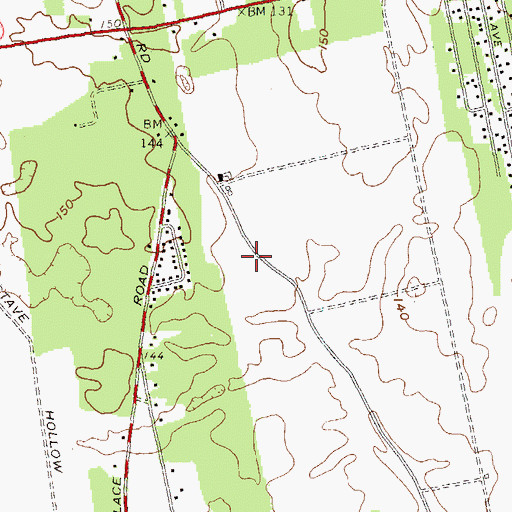 Topographic Map of Miller Place Fire Station, NY