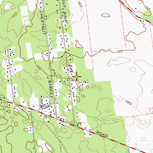 Topographic Map of Mount Sinai Fire Department Sub Station, NY