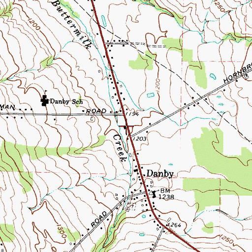 Topographic Map of Danby Fire District - Danby Volunteer Fire Company, NY