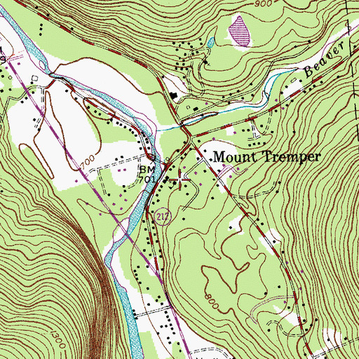 Topographic Map of Phoenicia Volunteer Fire Company Onteora Hose Company 3, NY