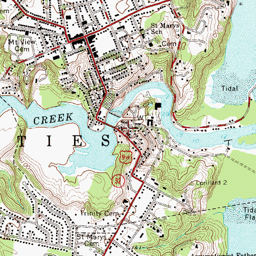 Topographic Map of Saugerties Fire Department C A Lynch Hose Company 2, NY