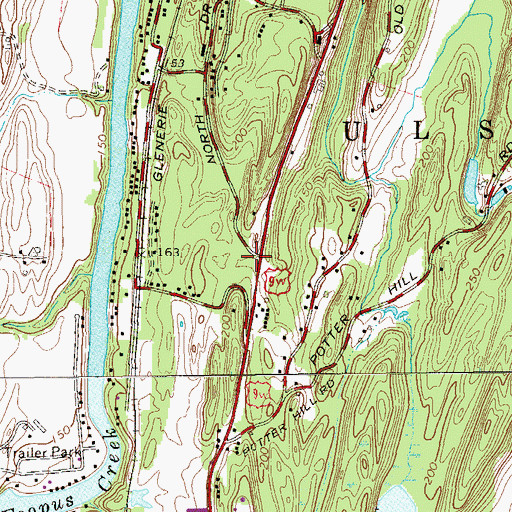 Topographic Map of Ulster Fire District 5 Station 2, NY