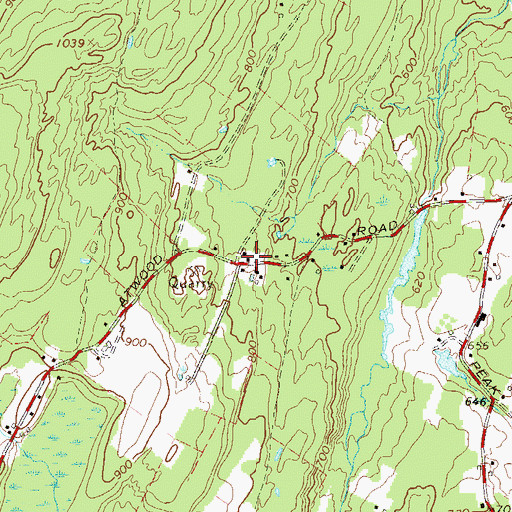 Topographic Map of Vly Atwood Volunteer Fire Company, NY
