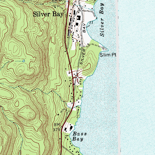 Topographic Map of Hague Volunteer Fire Department and Emergency Squad Station 2, NY