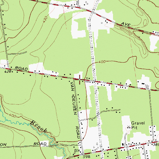Topographic Map of West Glens Falls Volunteer Fire Company 1 Station 2, NY