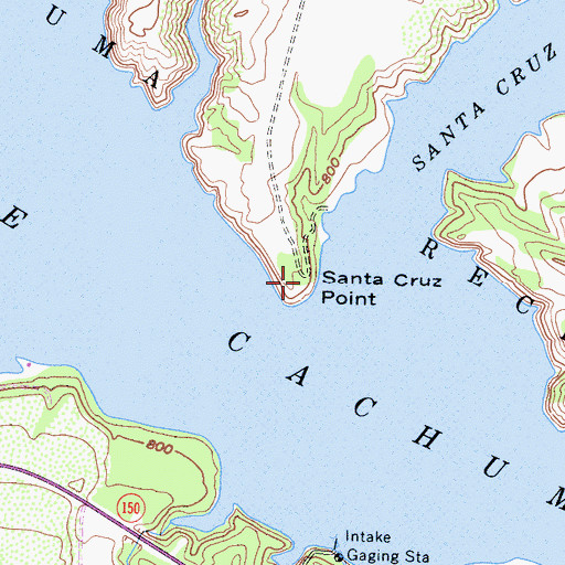 Topographic Map of Santa Cruz Point, CA