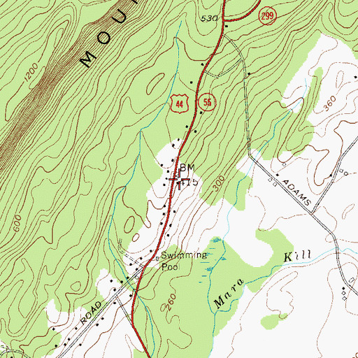 Topographic Map of Gardiner Volunteer Fire Department and Ambulance Station 2, NY