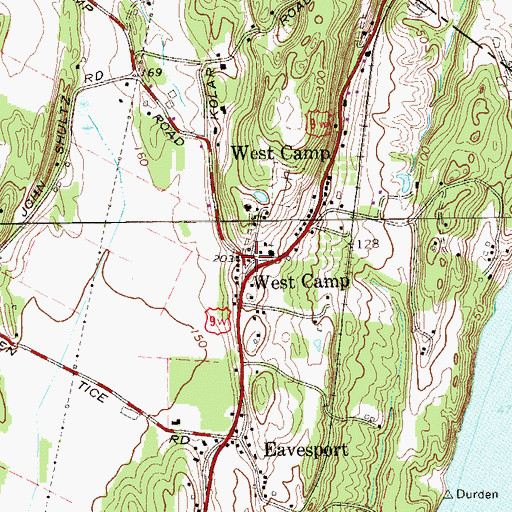 Topographic Map of Malden West Camp Fire Company, NY