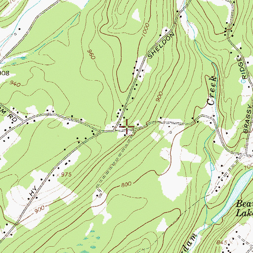 Topographic Map of Olive Volunteer Fire Department 1 Samsonville Company 4, NY