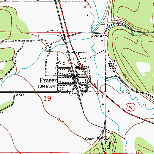 Topographic Map of Grand County Emergency Medical Services Station 2, CO