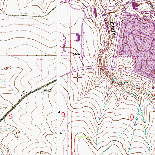 Topographic Map of Douglas County Sheriff's Office Highlands Ranch Substation, CO