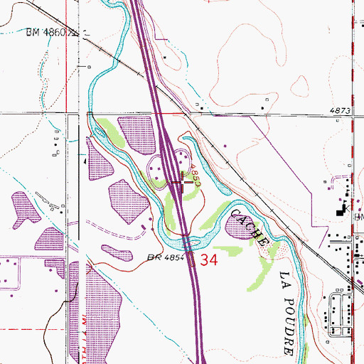Topographic Map of Colorado State Patrol Troop 3C Fort Collins, CO