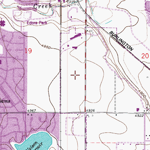 Topographic Map of Fort Collins Police Department, CO