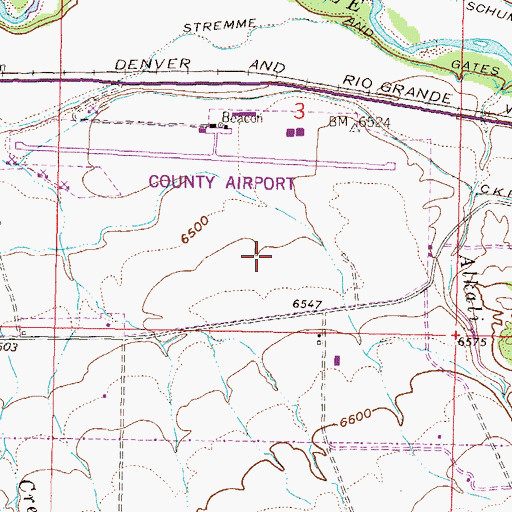 Topographic Map of TriState Care Flight, CO