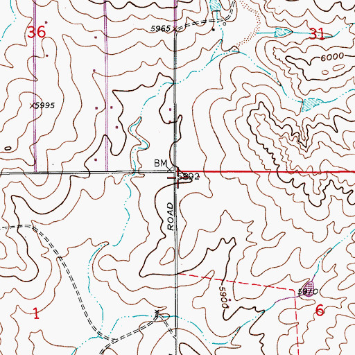 Topographic Map of Ellicott Fire Department Station 4, CO