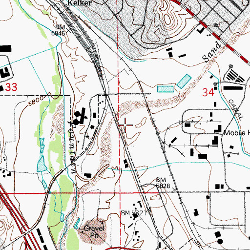 Topographic Map of Spring Creek Youth Services Center, CO