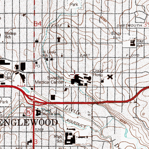 Topographic Map of Air Life Englewood, CO