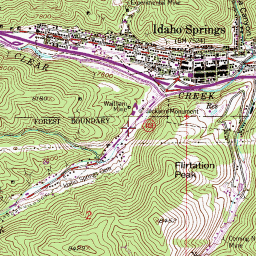 Topographic Map of Clear Creek Emergency Medical Services Station 2, CO