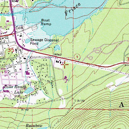Topographic Map of Colorado State Patrol Frisco Post, CO