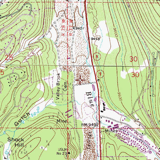 Topographic Map of Breckenridge Police Department, CO