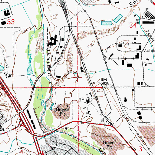 Topographic Map of Cheyenne Mountain Re - Entry Center, CO