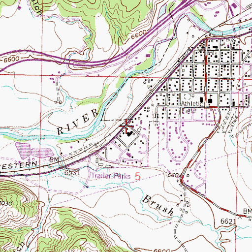Topographic Map of Colorado State Patrol Eagle Post, CO