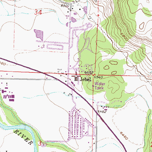 Topographic Map of Eagle County Sheriff's Office El Jebel Substation, CO