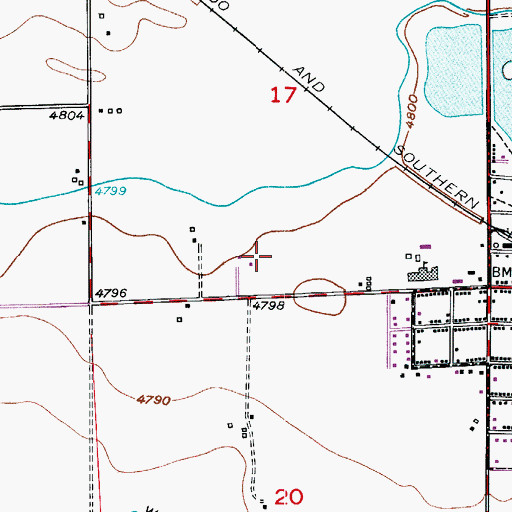 Topographic Map of Windsor Police Department, CO
