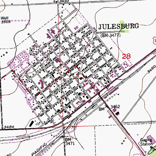 Topographic Map of Sedgwick County Ambulance Service, CO