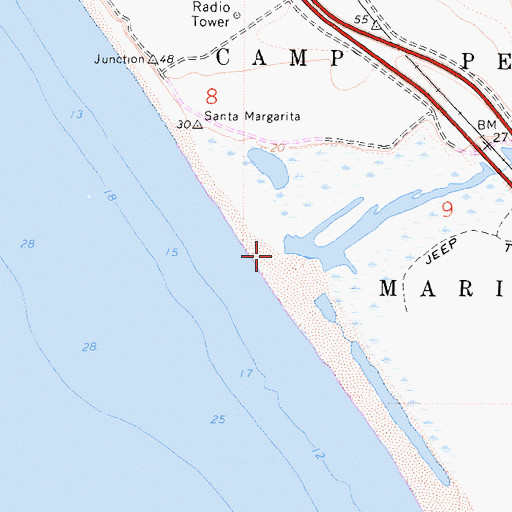 Topographic Map of Santa Margarita River, CA