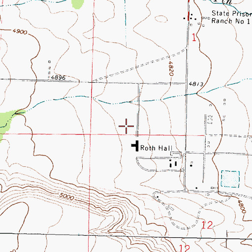 Topographic Map of Montana State Prison, MT