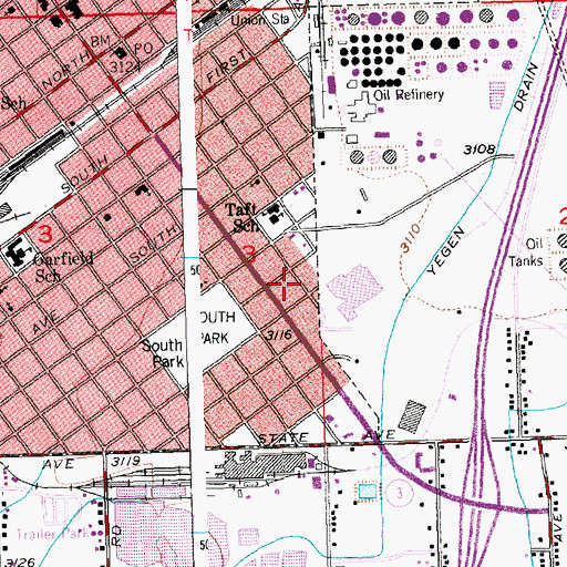 Topographic Map of Montana Women's Prison, MT