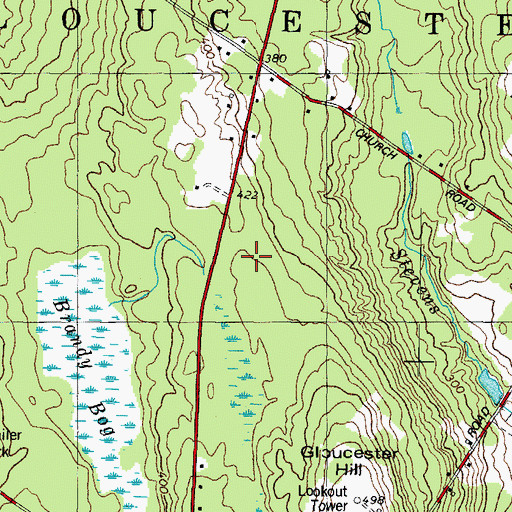 Topographic Map of New Gloucester Fire and Rescue Department, ME