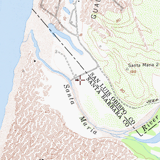 Topographic Map of Santa Maria Valley, CA